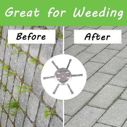 Weed Trimmer Head with Universal Fit and Durable Wire Brush for Grass and Moss