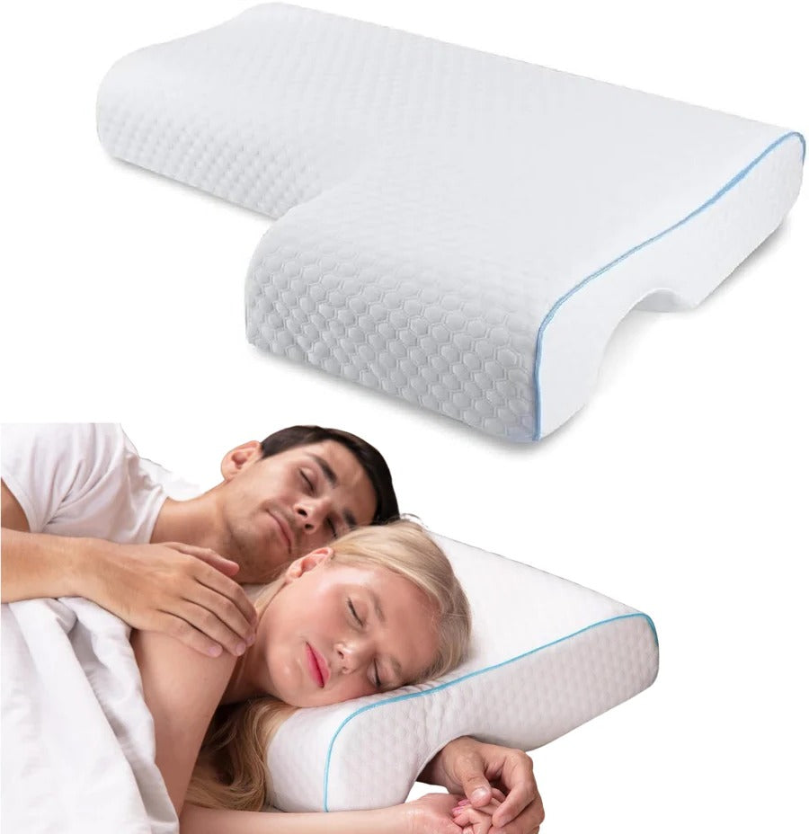 Orthopedic Couple Pillow with Arm Tunnel for Cuddling