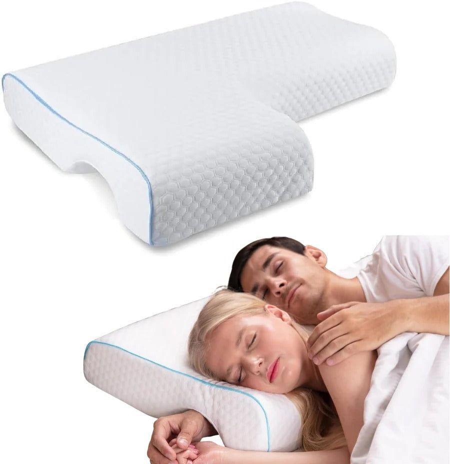 Orthopedic Couple Pillow with Arm Tunnel for Cuddling