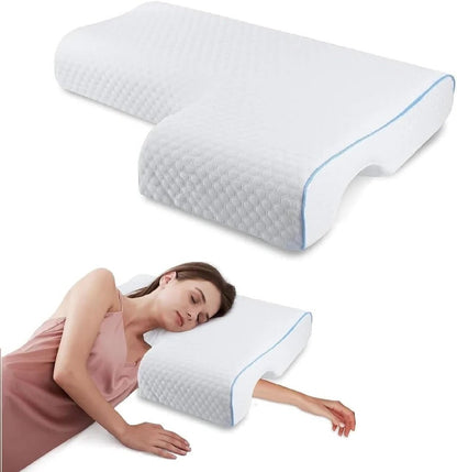 Orthopedic Couple Pillow with Arm Tunnel for Cuddling