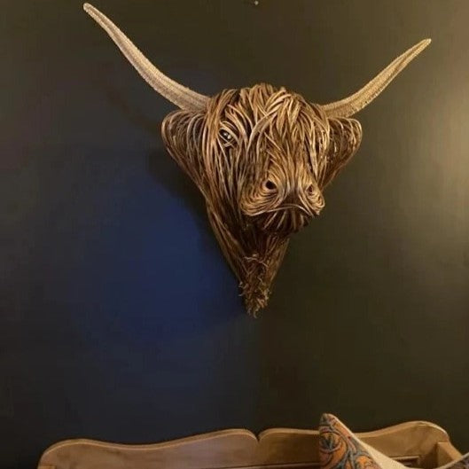 Wall Mounted Cow Sculpture