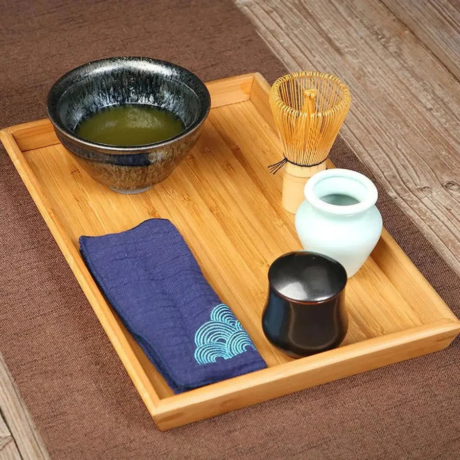Matcha Tea Set, Bamboo Whisk, Spoon, and Ceramic Bowl