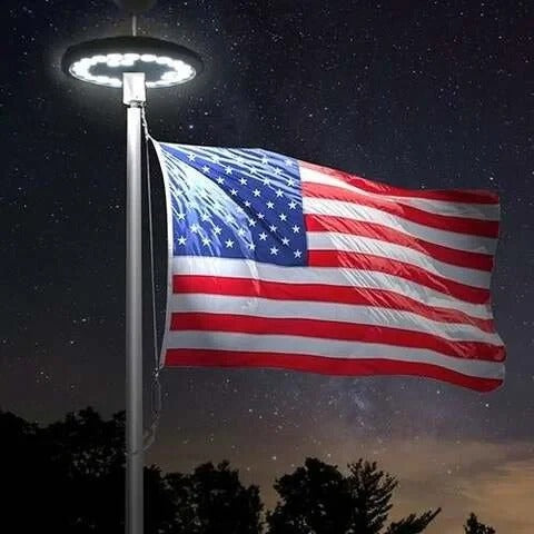 Solar LED Flagpole Light for Continuous Nighttime Visibility