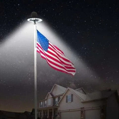Solar LED Flagpole Light for Continuous Nighttime Visibility