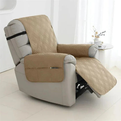 Non-Slip Waterproof Quilted Recliner Cover with Elastic Straps