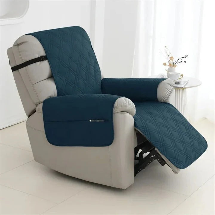 Non-Slip Waterproof Quilted Recliner Cover with Elastic Straps