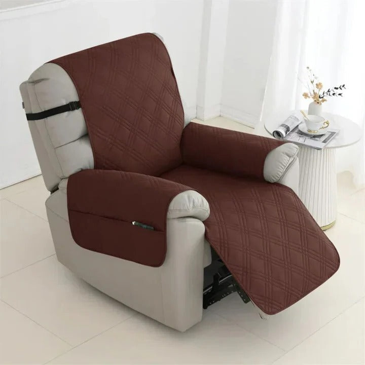 Non-Slip Waterproof Quilted Recliner Cover with Elastic Straps