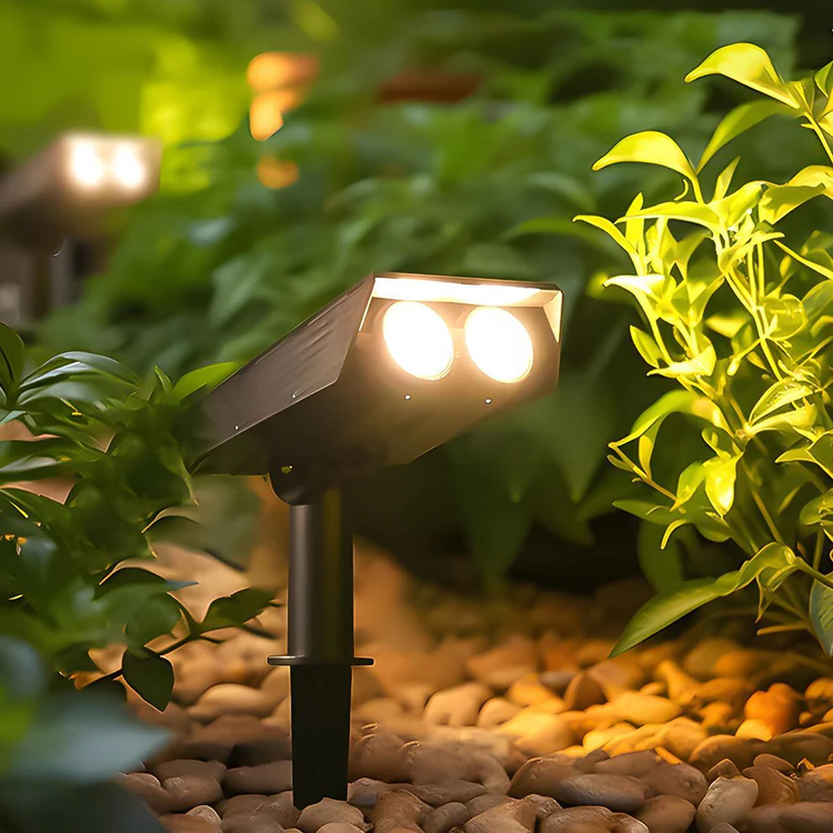 Waterproof LED Solar Multi-zoom Spot Light Landscape Lighting RGB