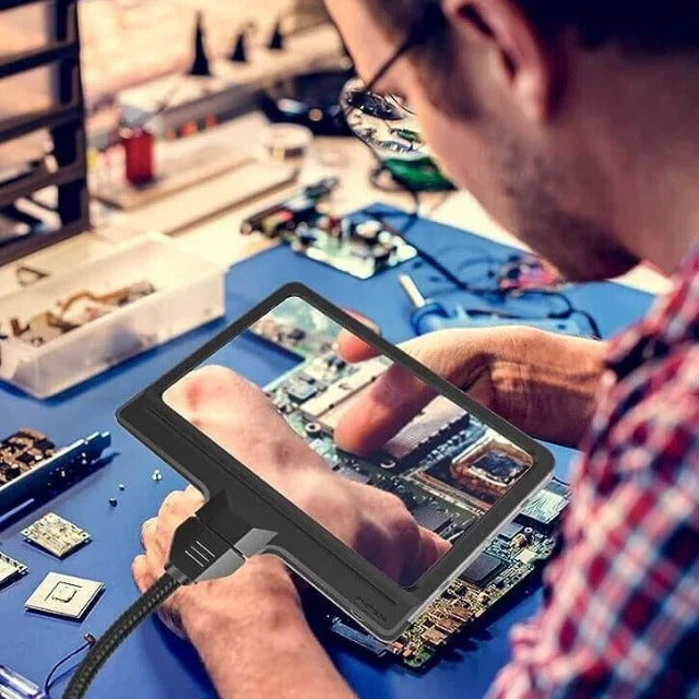 Handheld 5X Magnifying Glass for Reading Books and Fine Print