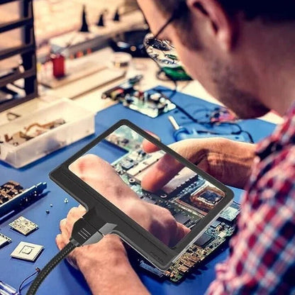 Handheld 5X Magnifying Glass for Reading Books and Fine Print