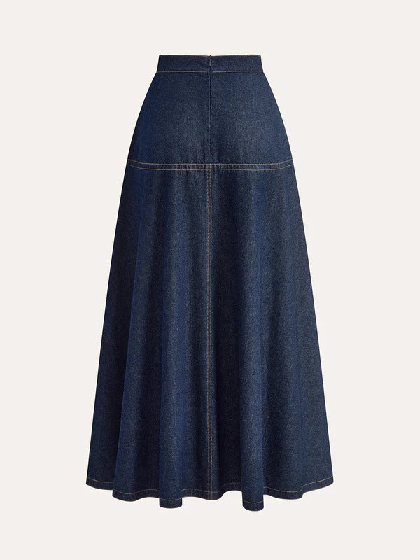 Casual A Line Skirt with Side Pockets for Everyday Wear