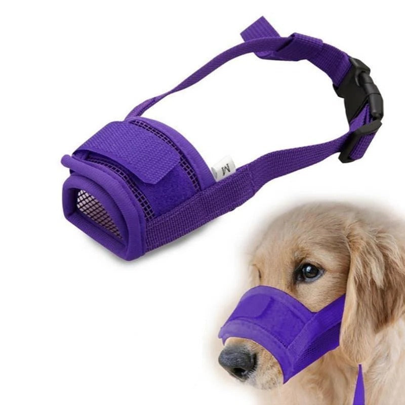 Adjustable Soft Dog Biting Muzzle Mouth Cover