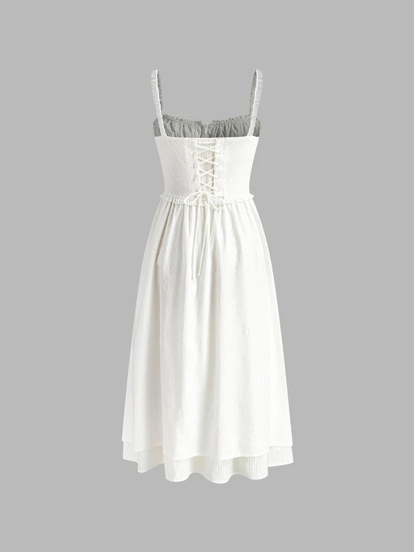 Sleeveless Midi Dress with Elegant Design