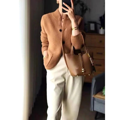 Thick Wool Sweater Jacket For Cold Winter Weather