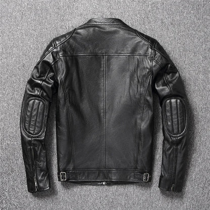 Men's Premium Quilted Leather Motorcycle Jacket
