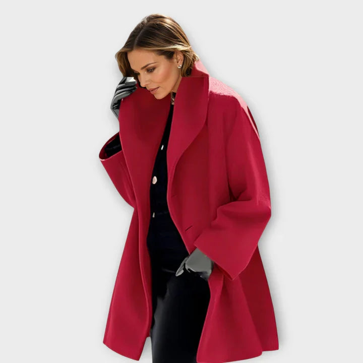 Warm Women’s Wool Coat with Windproof Protection for Winter Wear