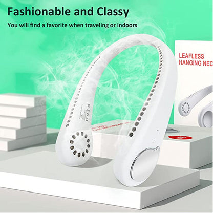 Portable Rechargeable Neck Fan for Home and Travel