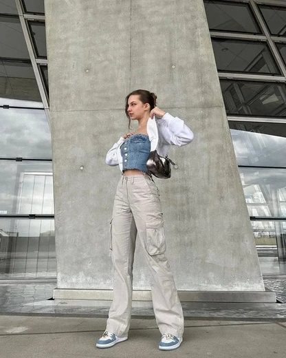 Adjustable Straight Fit Cargo Pants