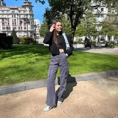 Adjustable Straight Fit Cargo Pants